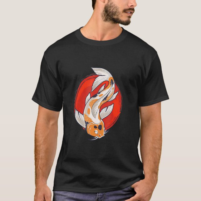 Koi Japanese Traditional Artwork Koi Dragon Tattoo T-Shirt (Front)
