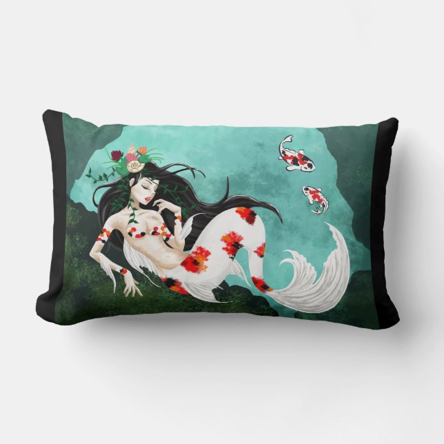 Koi Mermaid Lumbar Pillow (Front)