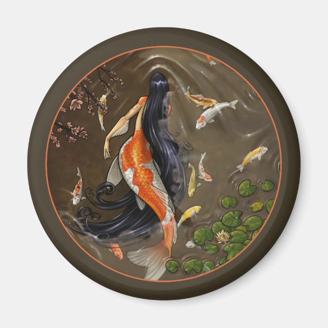 Koi Mermaid Magnet (Devant)