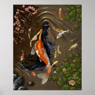 Koi Mermaid Print