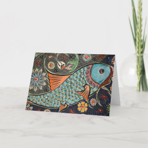 Koi Mosaic Greeting Card