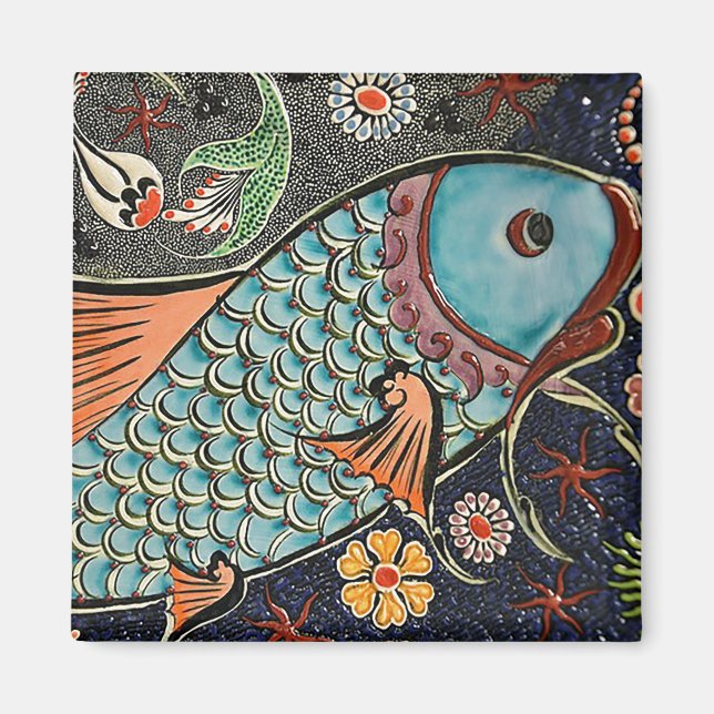 Koi Mosaic Magnet (Front)