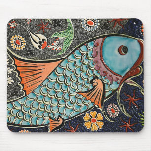 Koi Mosaic Mouse Pad