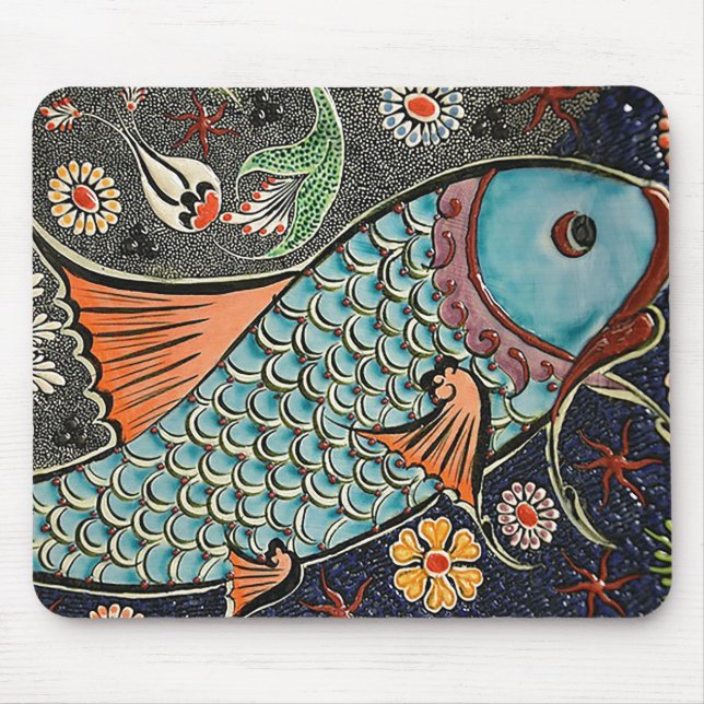 Koi Mosaic Mouse Pad (Front)