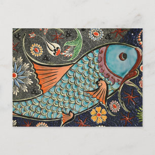 Koi Mosaic Postcard