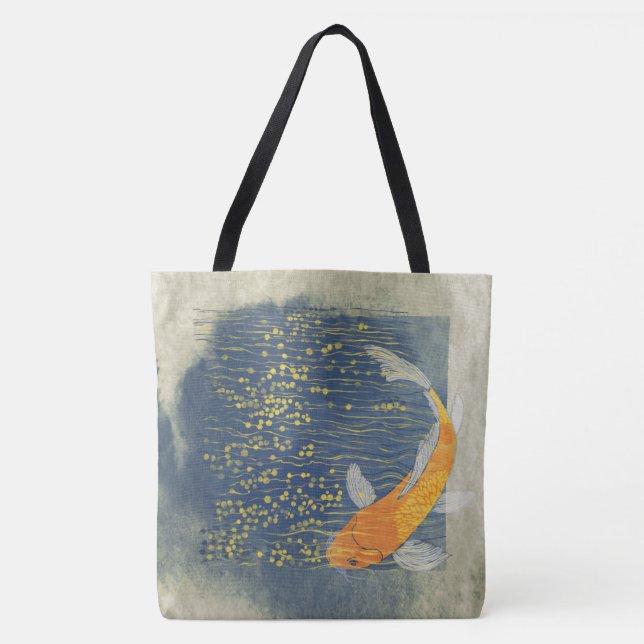 Koi on Sunlit Water Tote Bag (Front)