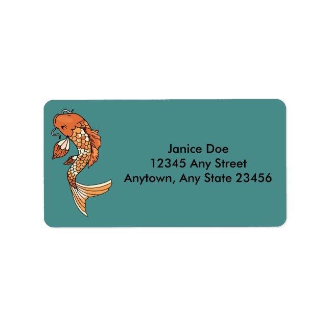 Koi Pond Address Label (Front)