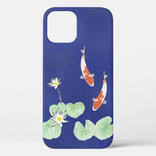 Koi Pond Coque bleu-Mate iPhone 12 Coque