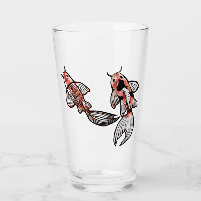 Koi Pond Fish Artwork                              Glass (Front)
