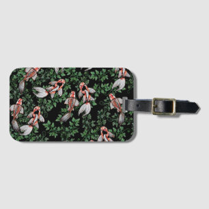 Koi Pond Fish Artwork Luggage Tag