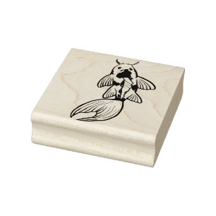 Koi Pond Fish Artwork                              Rubber Stamp