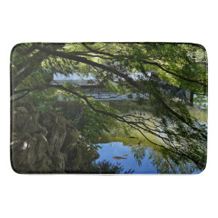 Koi Pond in Chinese Garden Bath Mat