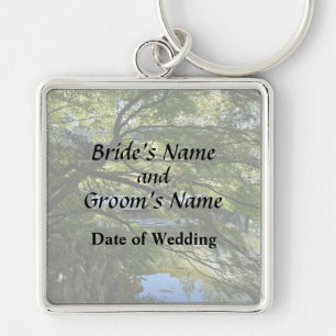 Koi Pond in Chinese Garden Wedding Products Keychain