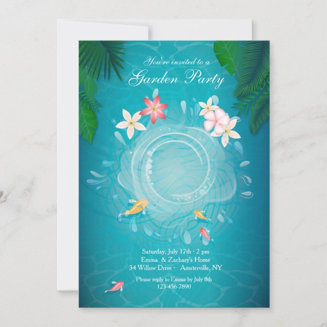 Koi Pond Invitation (Front)