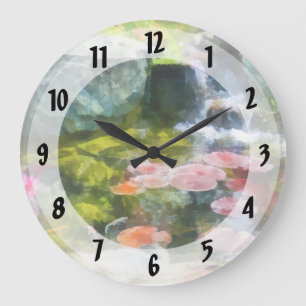 Koi Pond Large Clock