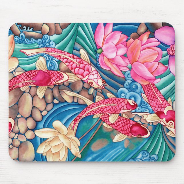 Koi Pond Mouse Pad (Front)