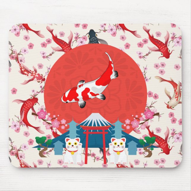 Koi Pond Mouse Pad (Front)