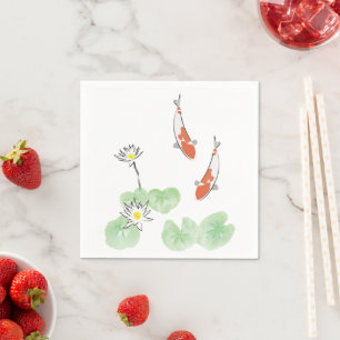 Koi Pond Paper Napkins