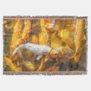 Koi Pond Throw Blanket