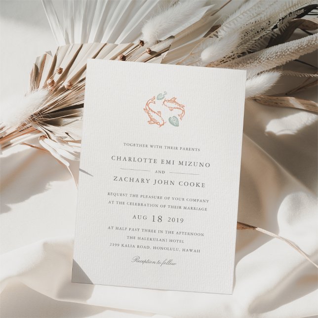Koi Pond Wedding Invitation (Creator Uploaded)