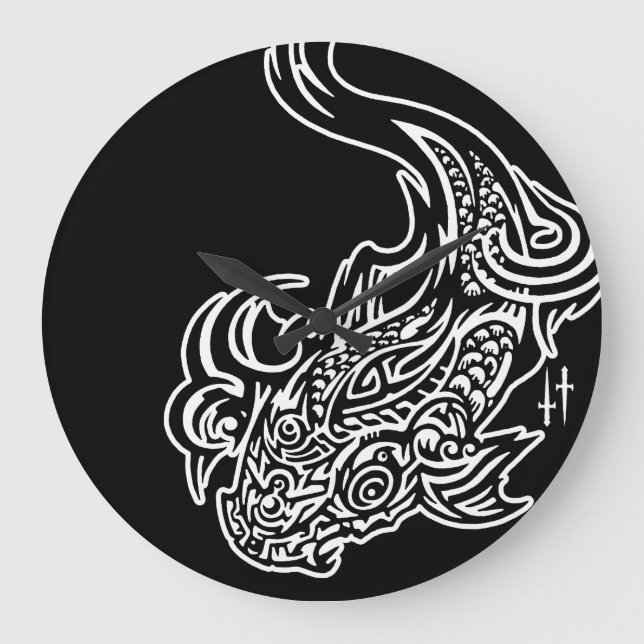 Koi Round (Large) Wall Clock (Front)