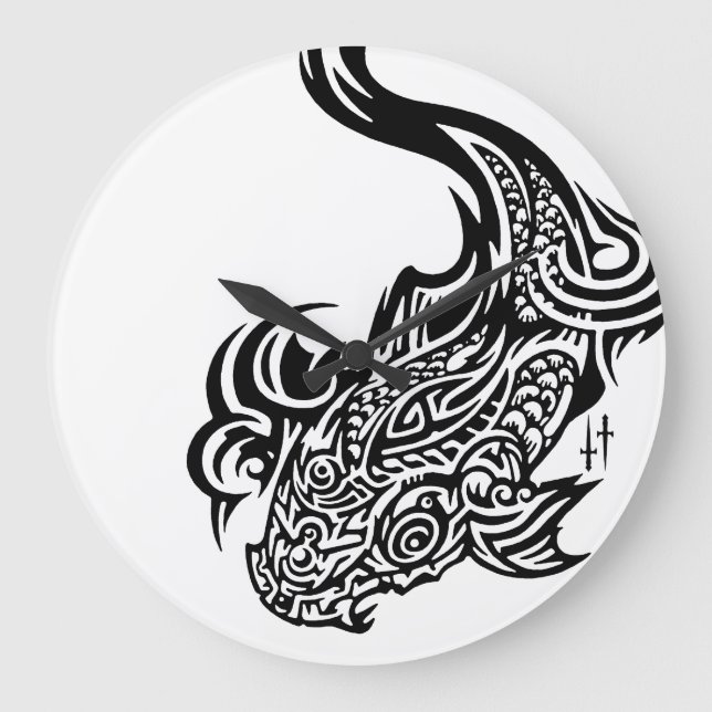 Koi Round (Large) Wall Clock (Front)