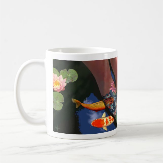 Koi Tattoo Lily Pond Mug Lefthand (Left)