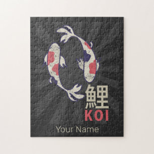 Koi Vintage Nishikigoi Japanese Carp for Aquarist Jigsaw Puzzle