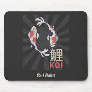 Koi Vintage Nishikigoi Japanese Carp for Aquarist Mouse Pad