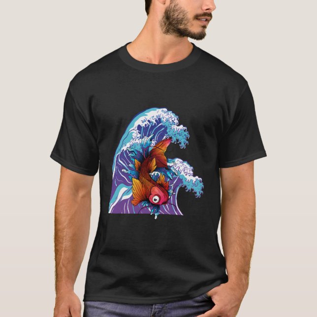 Koi Waves Soul Of Japan Changes Nishikigoi Japanes T-Shirt (Front)