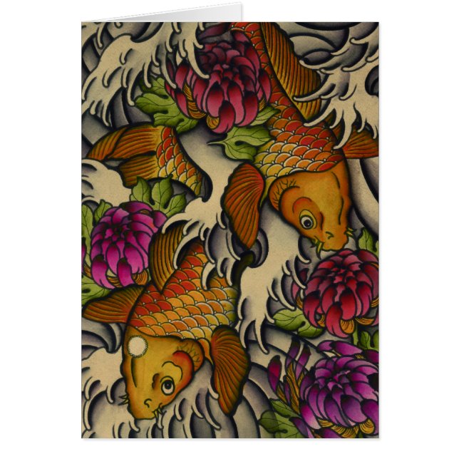 Kois and Chrysanthemums (Front)