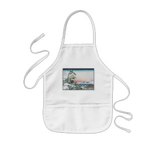 Koishikawa Tea House View Mt. Fuji by Hokusai Kids Apron