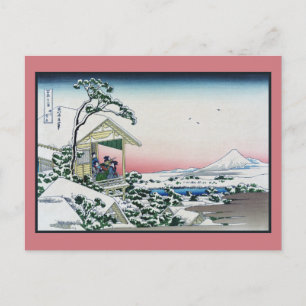 Koishikawa Tea House View Mt. Fuji by Hokusai  Postcard