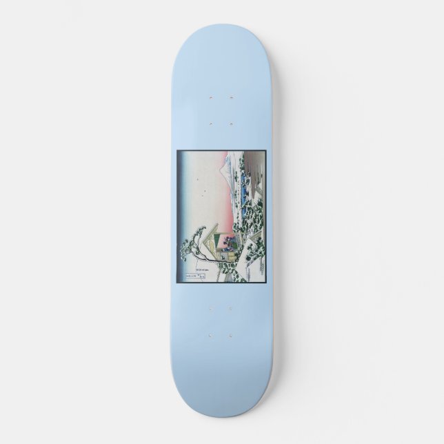 Koishikawa Tea House View Mt. Fuji by Hokusai  Skateboard (Front)