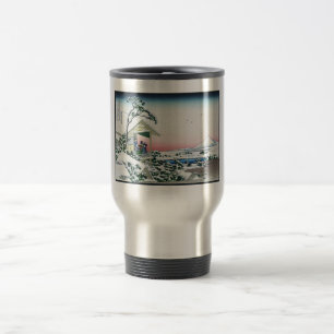 Koishikawa Tea House View Mt. Fuji by Hokusai  Travel Mug