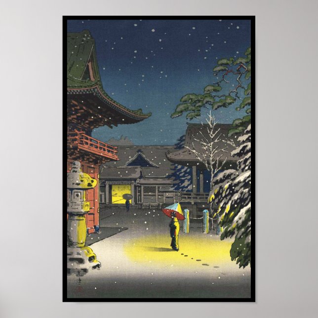 Koitsu Tsuchiya Nezu Shrine Sale shin hanga art Poster (Front)