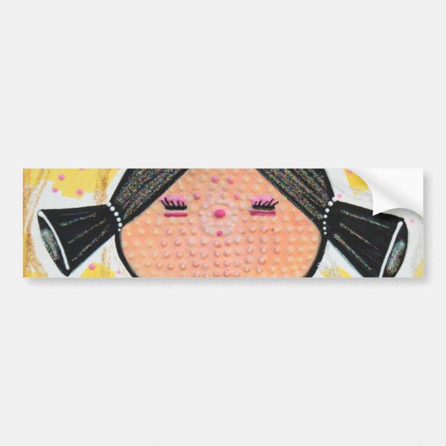 Kokeshi Doll Bumper Sticker (Front)