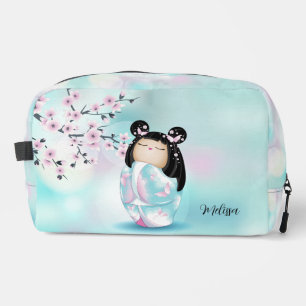 Kokeshi Doll Cherry Blossoms  Car Floor Mat Dopp Kit