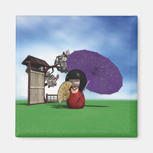 Kokeshi Doll Magnet (Front)