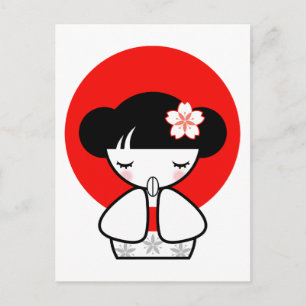 Kokeshi Doll Postcard