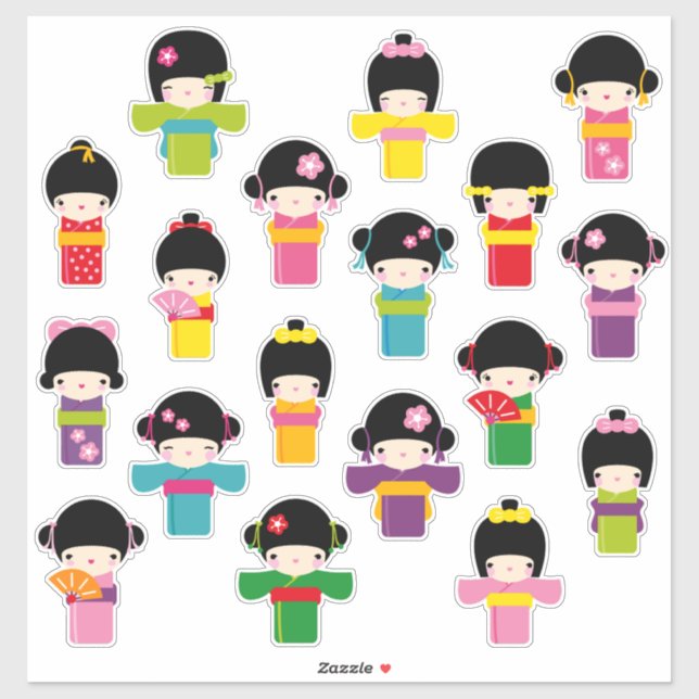 Kokeshi Dolls (Sheet)