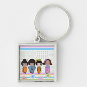 kokeshi dolls keychain