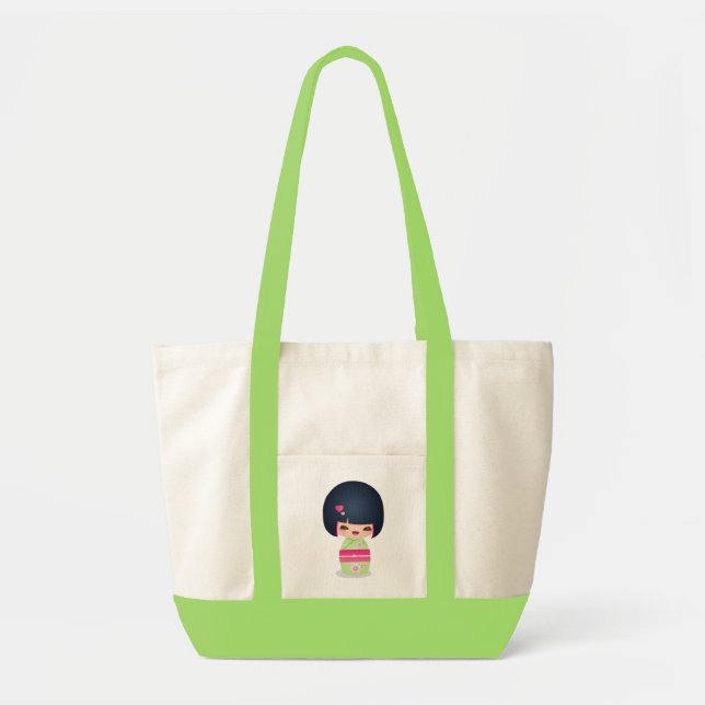 Kokeshi Kiwi Tote Bag (Front)