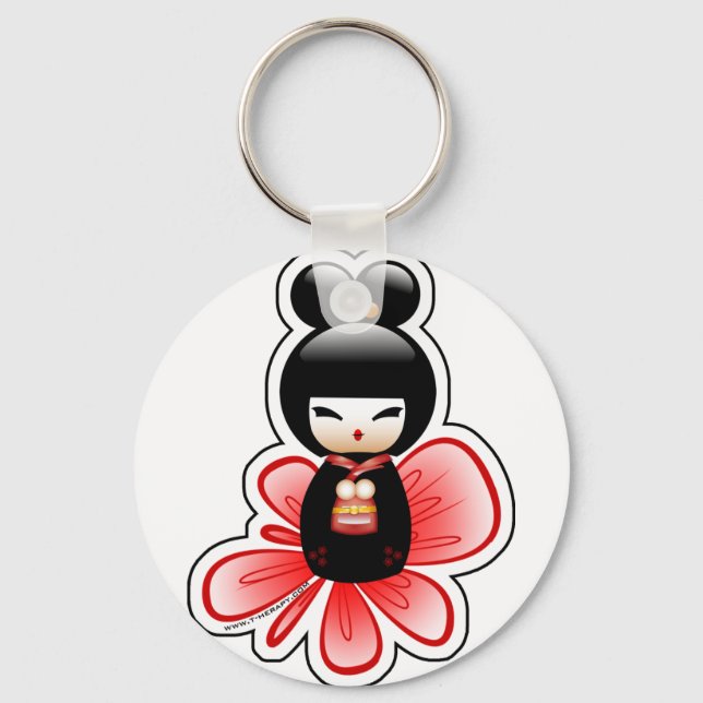 kokeshi-mickey-sfondo-t keychain (Front)