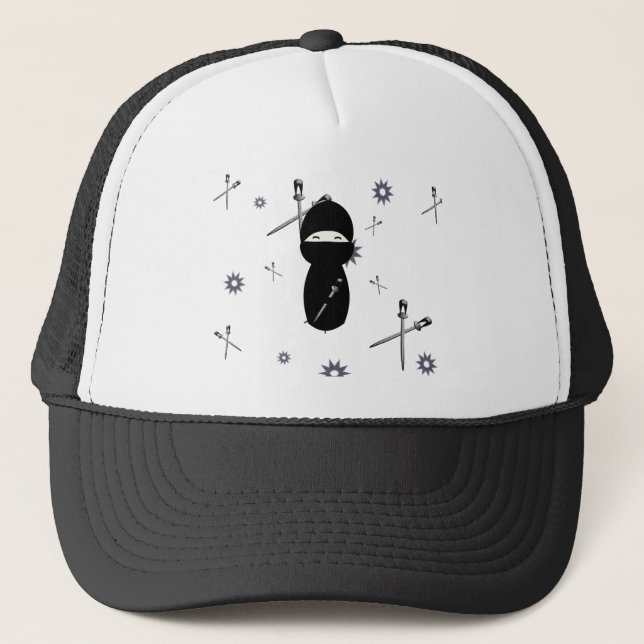 Kokeshi Ninja Doll Trucker Hat (Front)