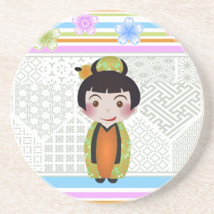 kokeshi noshi coaster