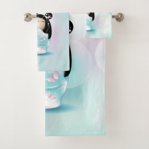 Kokeshi Poupée Cerisier Fleur Turquoise Filles Mai