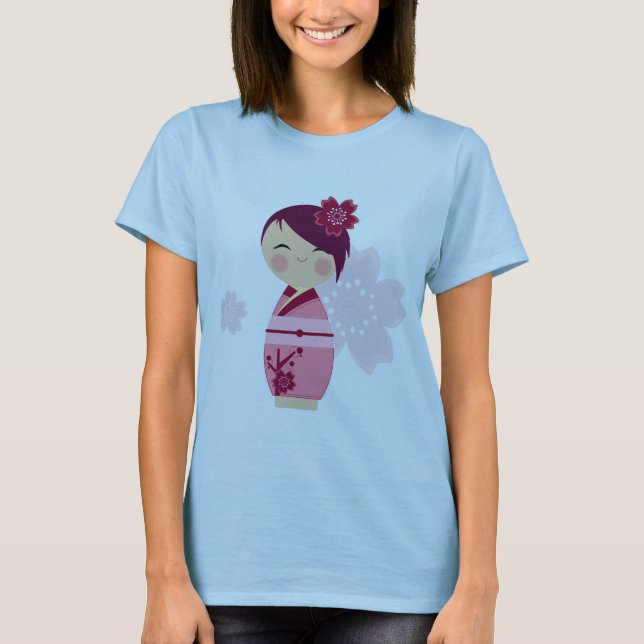 Kokeshi Sakura Ringer Tee (Front)