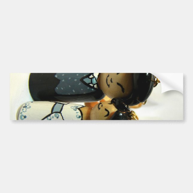 Kokeshi Wedding I Bumper Sticker (Front)