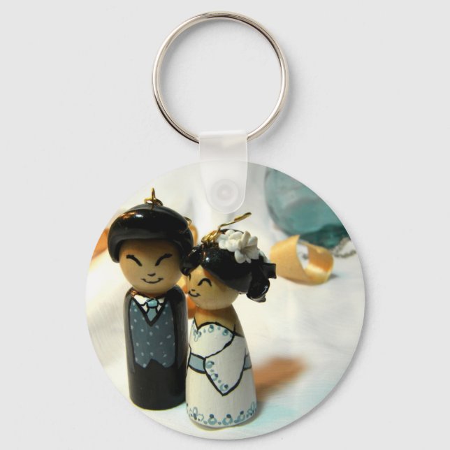 Kokeshi Wedding I Keychain (Front)